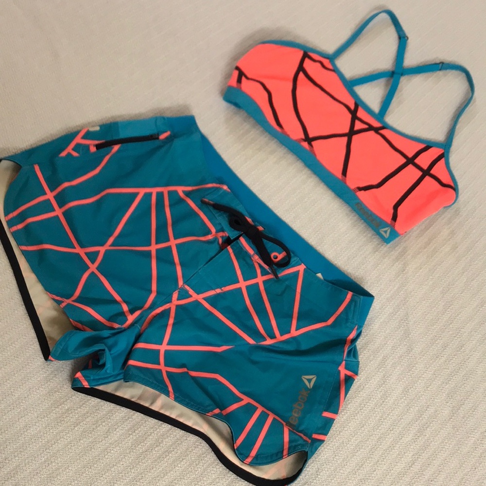Reebok shorts & Play Ice sportsbra (size small)